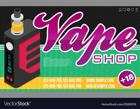 Vape Banner For Web Or Print Royalty Free Vector Image