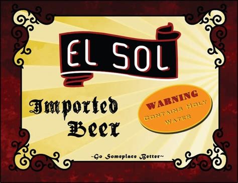 Items Similar To El Sol Supernatural Beer Label On Etsy