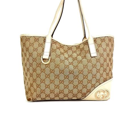 Gucci Hobo Vintage Brown Gg Logo Canvas Leather Shoulder Bag Tradesy