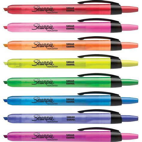 Sharpie Smear Guard Retractable Highlighters Highlighters Newell Brands