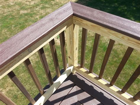 Composite Decking Pt Railings And Balusters With Composite Deck Board As