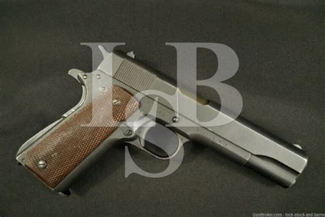 Wwii Us Ithaca Model 1911a1 1911 A1 45 Acp Semi Automatic Pistol 1944