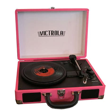 Vintage Suitcase Record Player Pink Décor And Props Accent Décor