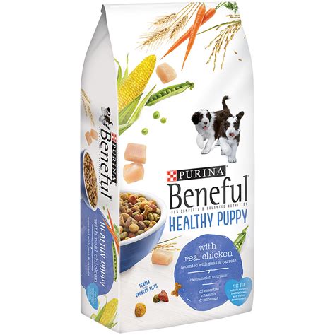 Beneful recently updated some of their recipes to include real beef, chicken, or salmon. Beneful Healthy Growth for Puppies Dog Food 3.5 LB Bag