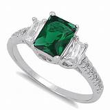 Silver Emerald Ring Images