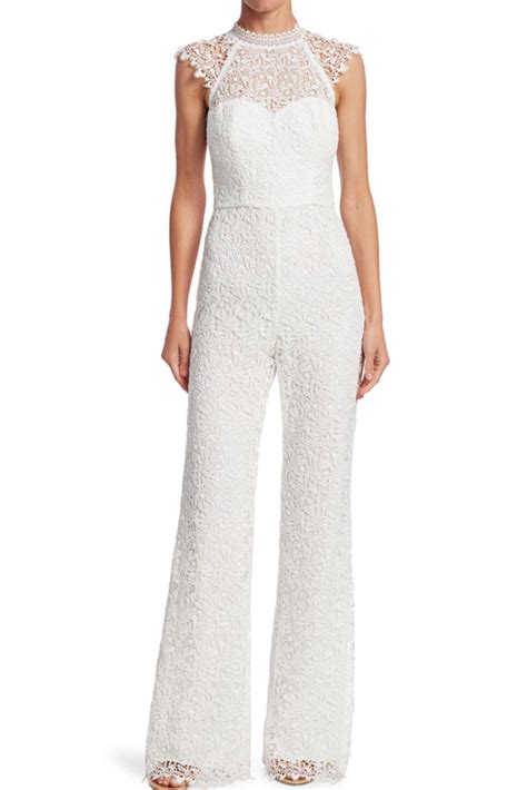 Adeline White Lace Jumpsuit By Ml Monique Lhuillier Rental The Fitzroy