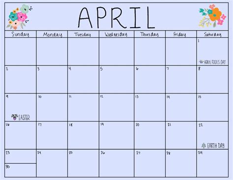 April Calendar Notability Gallery