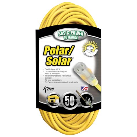 Coleman Cable 1288sw0002 50 163 Polar Solar Outdoor Extension Cord W
