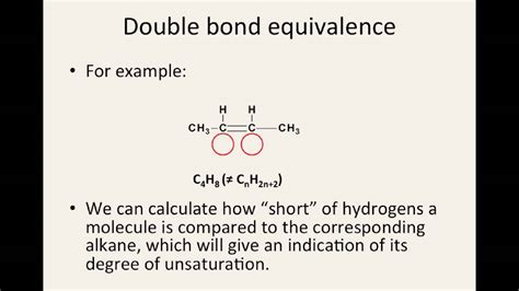 How To Calculate The Double Bond Equivalence Of A Molecule Youtube