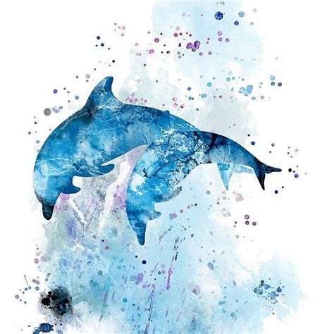 Dolphin Watercolor Dolphin By Rosaliartbook Redbubble Dolphin