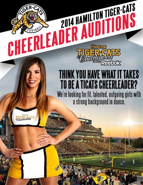 Cheerleader Audition Date Announced Hamilton Tiger Cats