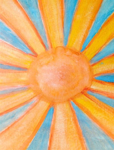 Watercolor Lovvvve The Sun Painting Art Good Morning Sunshine