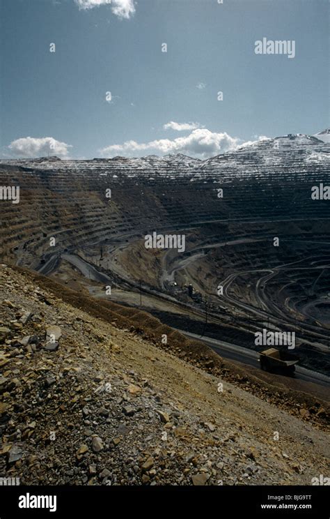 Utah Usa Kennecott Bingham Copper Mine Deepest Open Pit Mine In The