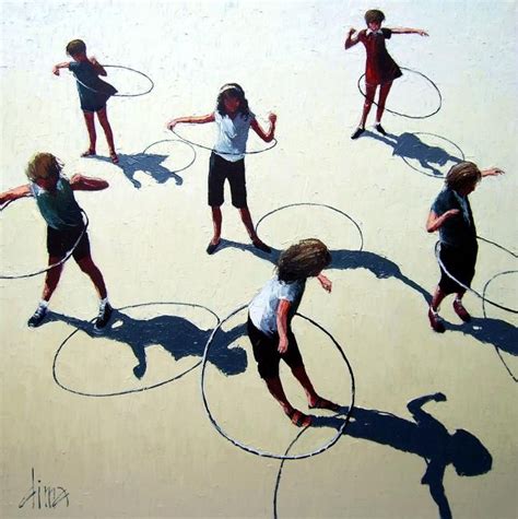Hula Hoop Shadows Ilustraciones Obras De Arte Arte