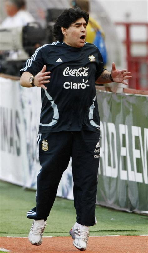 Argentinas Coach Diego Maradona