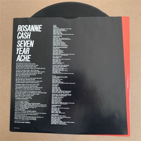 Rosanne Cash Seven Year Ache Vinyl Lp Ebay