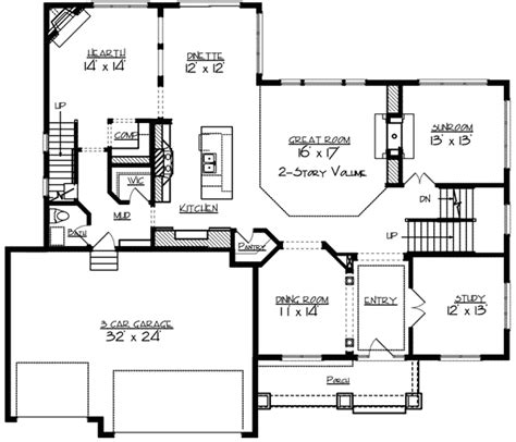 Dramatic Two Story Great Room 73318hs Architectural Designs House