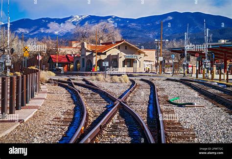 Santa Fe Railyard Tracks Stock Photo Alamy