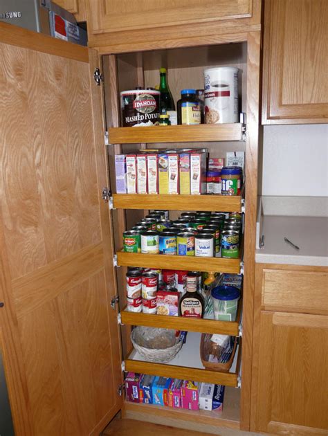 Freestanding Kitchen Pantry Cabinet With Pull Out Shelves