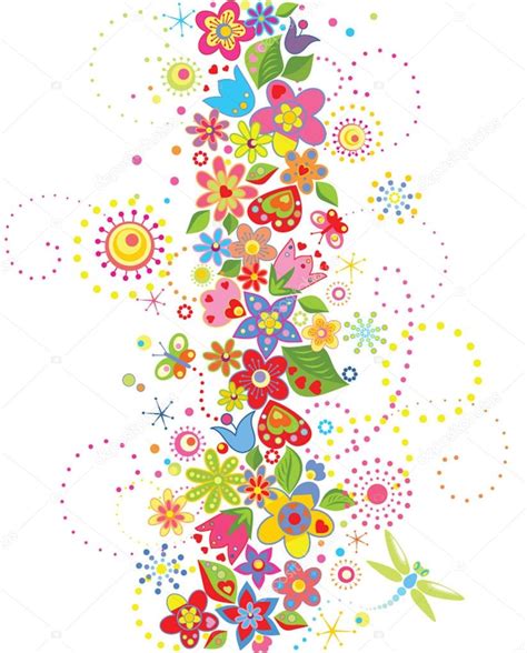 Abstract Seamless Floral Border — Stock Vector © Antonovaolena 19476035