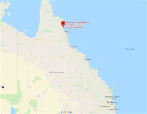 Where Is Daintree National Park On Map Of Queensland