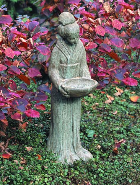 Oriental Maiden With Bowl Statue Garden Statues Outdoor Garden