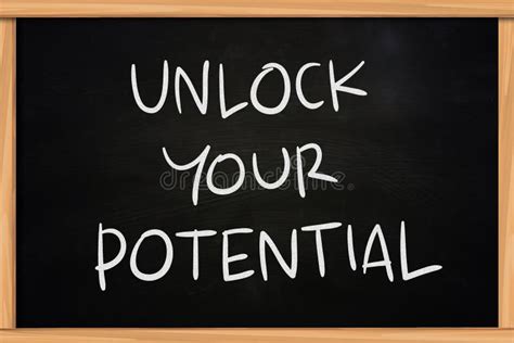 Unlock Your Potential Motivational Inspirational Quotes Stock Image