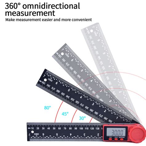 0 200mm 360 Degree Angle Ruler Portable Digital Protractor Angle Finde