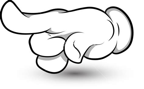 Cartoon Hand Finger Pointing At Vector Illustration Royalty Free