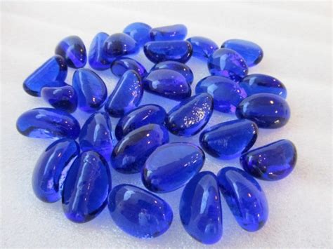 Ink Blue Glass Pebbles Midland Stone