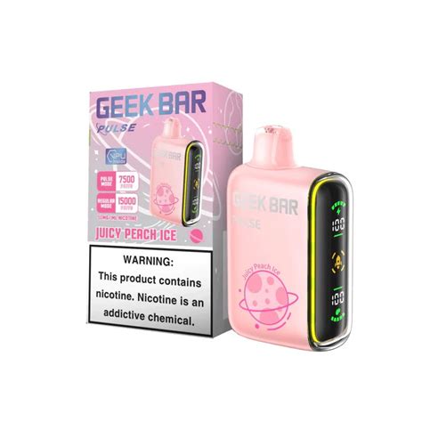 Geek Bar 15000 Puffs Juicy Peach Ice Disposable Vape 5pcs Pack Nimbus Imports