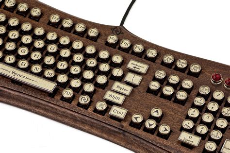 The Diviner Keyboard Datamancer Wooden Steampunk Typewriter Keyboard
