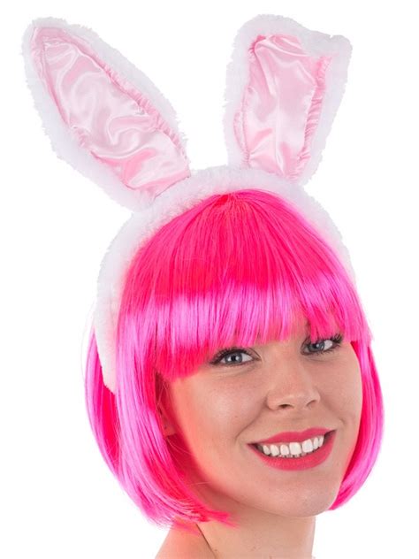 Bunny Ears On A Headband Pink And White Party Supplies Online