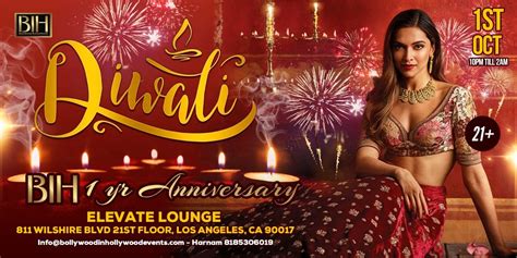 Bollywood Dhamaka A Diwali Party On October 1st Elevate Lounge In La Tickets Elevate Lounge