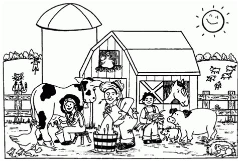 Farm Coloring Pages Free Coloring Home