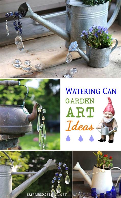 Watering Can Garden Art Ideas ~ An Easy Project That Can Be Finished