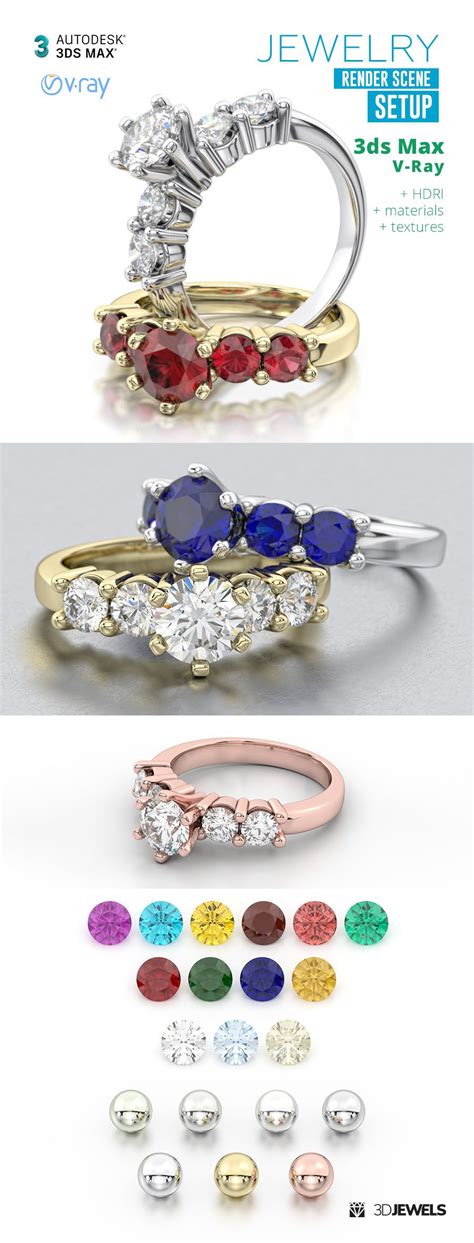 Jewelry 3d Render Scene Setups For 3ds Max With V Ray 3djewels Cgi