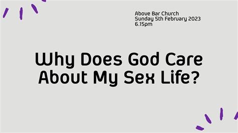 why does god care about my sex life god identity and me youtube