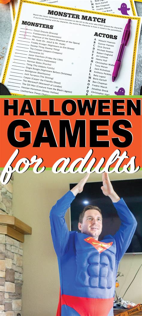 Monster Themed Halloween Games For Adults Free Printables