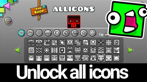 Geometry Dash Unlock All Icons And Colors 21 Youtube