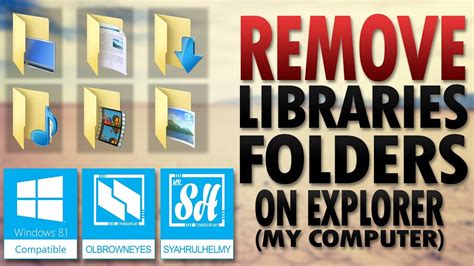 Windows 81 Remove Libraries Folder Explorer Youtube