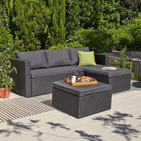 Black rattan garden furniture asda delivery. Orlando Garden Chaise and Footstool | Outdoor & Garden ...