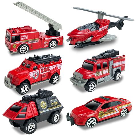 Buy Diecast Fire Rescue Truck Vehicle Set Alloy Metal Fire Truck Model