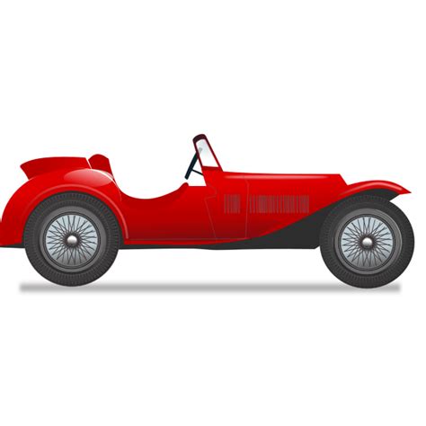 Vintage Race Car Vector Illustration Free Svg