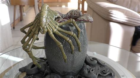 attakus alien egg with facehugger statue review youtube