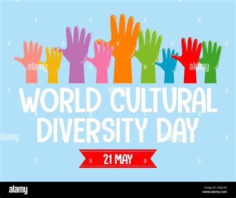 Logotipo O Banner Del Día Mundial De La Diversidad Cultural Con Muchos