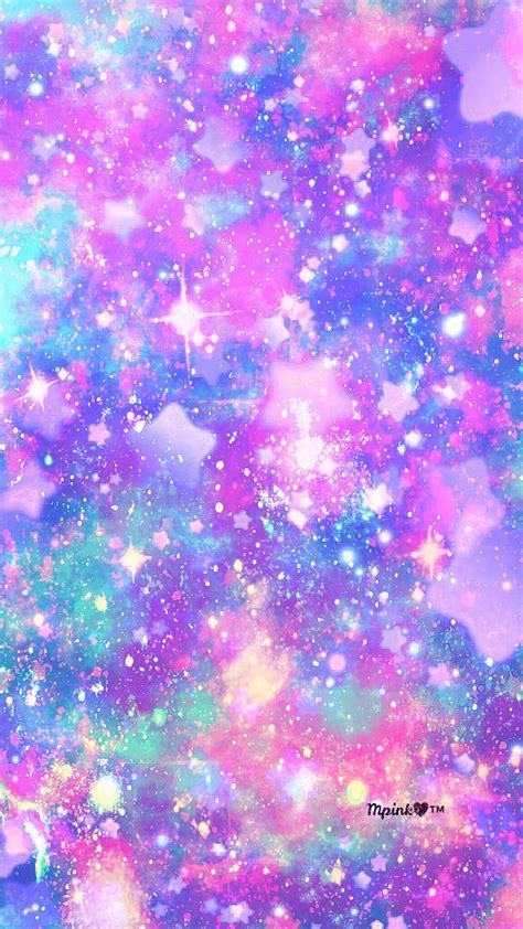 Cute Galaxy Iphone Glitter Girly Lock Screen Wallpaper