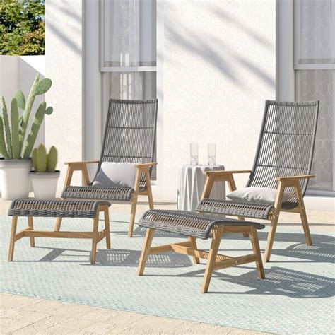 Just add your favorite outdoor cushions for extra coziness. Birch Lane Doraville Teak Patio Chair with Cushions and ...