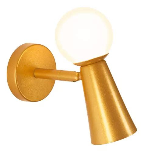 L Mpara De Pared Arandela Globo Articulada Cristal Dorado Mercadolibre