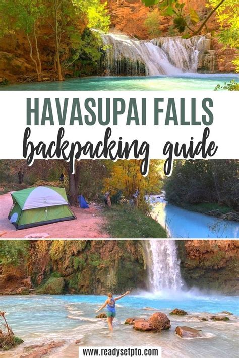 Two Photos With The Words Havasupai Falls Backpacking Guide And Camping